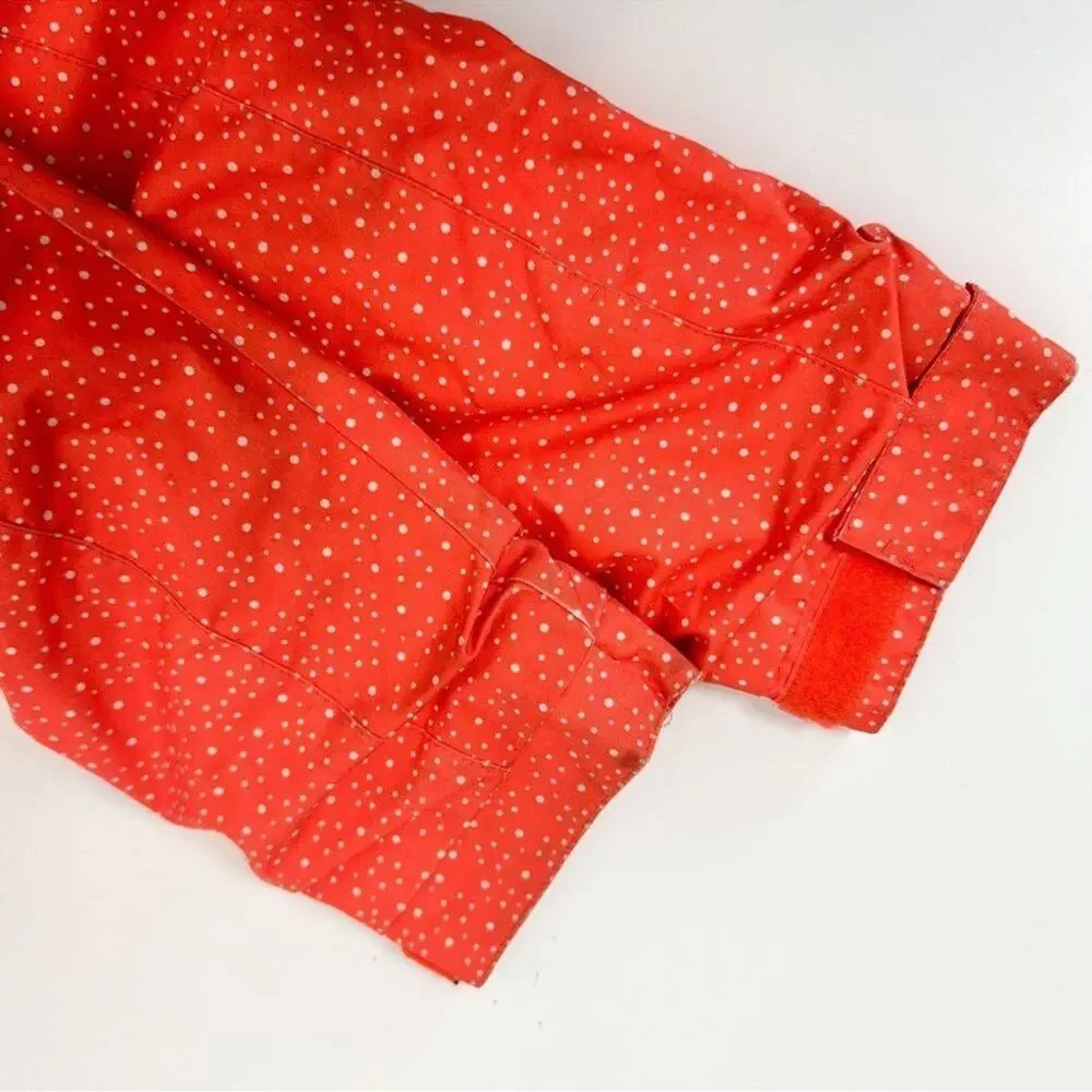 Burton DryRide Orange polka dot ski jacket sz L